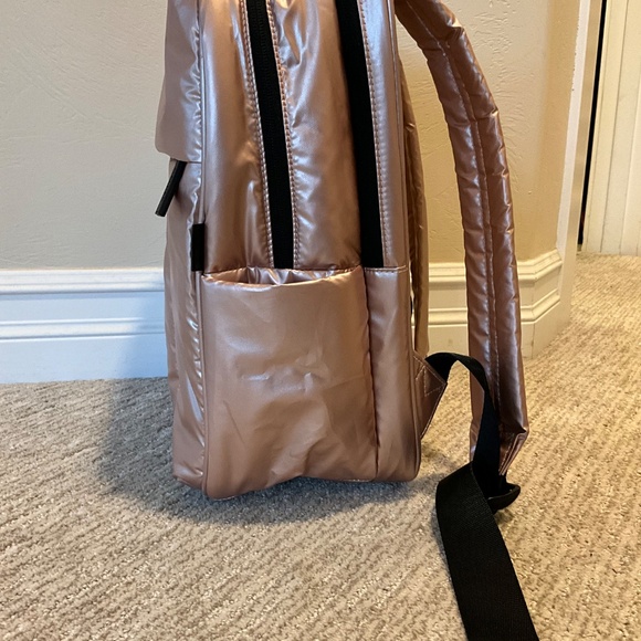 CalPak Luka 15 Inch Laptop Backpack, Rose Gold Metallic - Picture 2 of 7